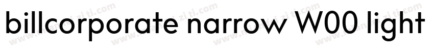billcorporate narrow W00 light字体转换